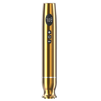 Customized Wireless Permanent Makeup Pen Gold Color With LCD Screen